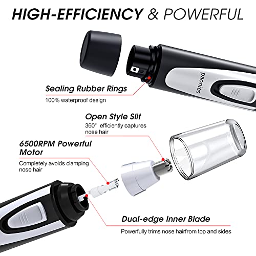 - Ear and Nose Hair Trimmer Clipper | 2024 Professional Painless Eyebrow & Facial Hair Trimmer -