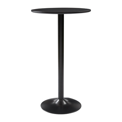 - Panana Black Round Bar Table | Counter Bistro Pub Table | 60CM Top 104CM Height -