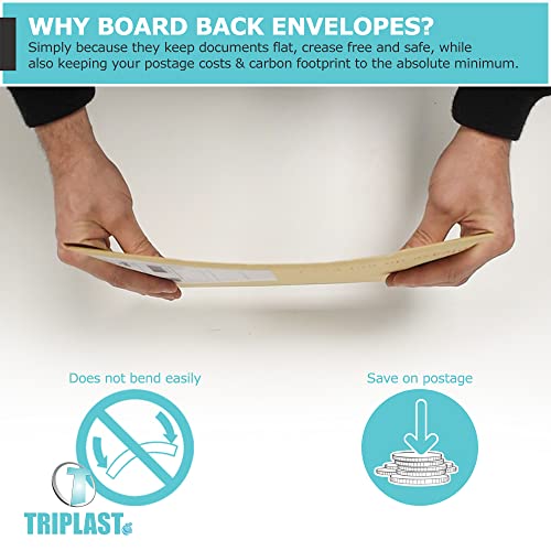 - Triplast Manilla Hard Board Back Envelopes | Pick Qty & Size: 10 x A4 C4 (324x229mm) -