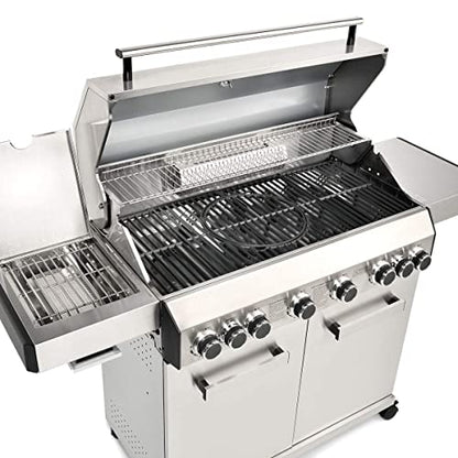CosmoGrill Outdoor Gas Barbecue 6+2 Platinum Stainless Steel Gas Grill BBQ Garden