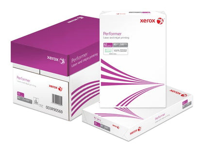 - Xerox Performer Multifunctional Paper 80gsm 500 Sheets per Ream A3 White.
