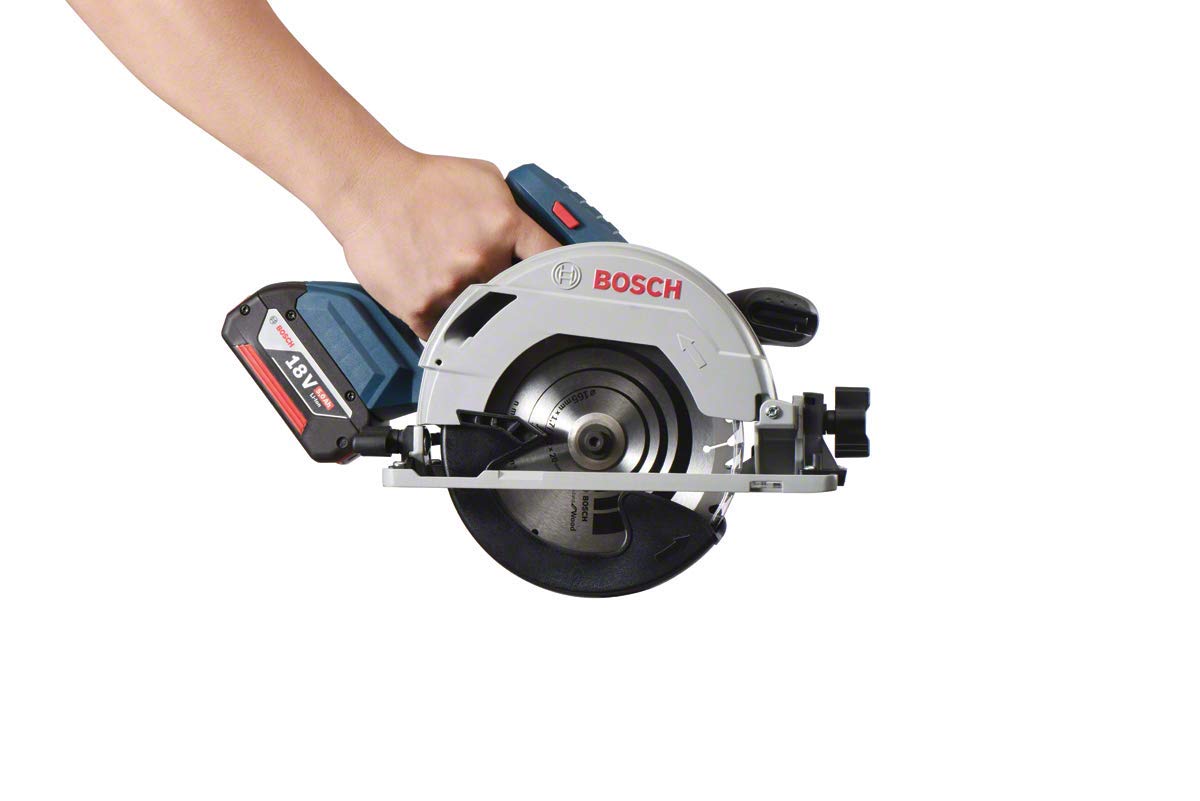 Bosch Professional 18V System GKS 18V-57 Cordless Circular Saw (Saw Blade Diameter: 165 mm, Cutting Depth: 57 mm, excluding Batteries and Charger, in Carton)
