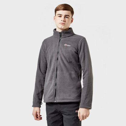 Berghaus Kids' Stokesley 3 in 1 Jacket with AQ2™ Waterproof Fabric and Lightweight Micro-fleece Inner, Kids' Hiking & Outdoor Recreation Clothing (11-12 Years, Black)