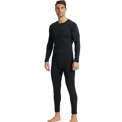 - LANBAOSI Mens Thermal Underwear Set | Winter Warm Fleece Long Sleeve Top and Long Johns -