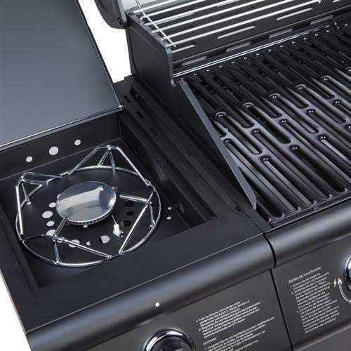 CosmoGrill Pro Deluxe 7 Gas Burner 6+1 Barbecue Grill, Stainless-Steel Warming Rack, Side-Burner, Built-in Temperature Gauge for Home Garden Party Outdoor Cooking (93416)