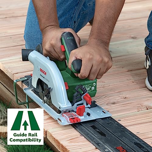 Bosch Cordless Circular Saw UniversalCirc 18V-53 (Precise Sawing in Wood; Max. Cutting Depth 53 mm; 18 Volt System; 1x 2.5Ah Battery and Charger)