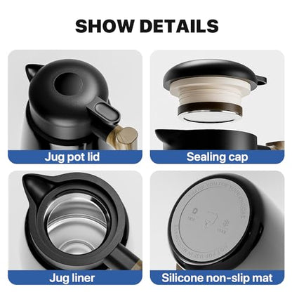 - Thermal Coffee Carafe Jugs | UYOTBKEUB Stainless Steel Insulated Coffee and Tea Pot -