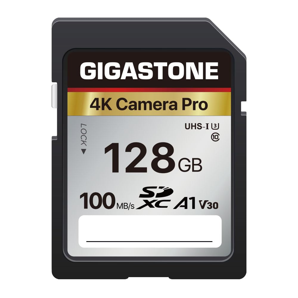 - Gigastone 128GB SDXC Memory Card 4K Pro Series Camera Transfer | Speed Up to 100MB/s -