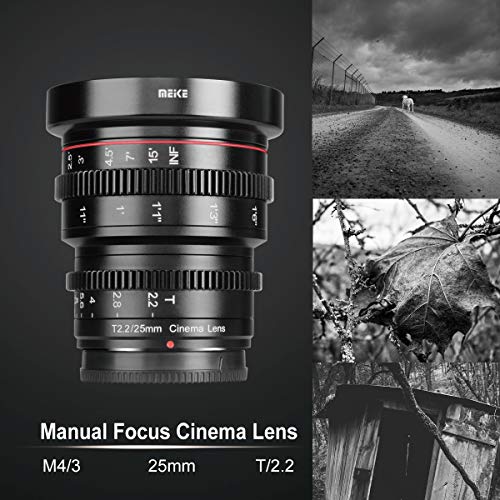 - Meike 25mm T2.2 Manual Focus Prime Mini Cinema Lens -