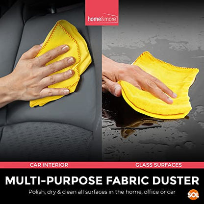 - SOL 4pk Yellow Dusters | 100% Cotton Cleaning Cloths | 50 x 40cm Lint Free Cloths -