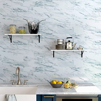 - SONGMICS Floating Shelves | Set of 2 Wall Shelves | 60 x 21 x 14 cm | Wooden Shelves with High Gloss Finish | White LWS02WB -
