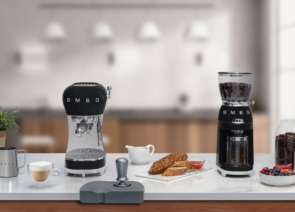 - Smeg ECF02BLUK Espresso Coffee Machine with Steam Wand | 1950s Retro Design -