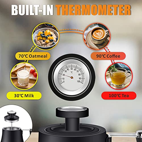 - Electric Gooseneck Kettle | 0.8 Litre 100% Stainless Steel Pour Over Kettle | Coffee Brew Kettle -