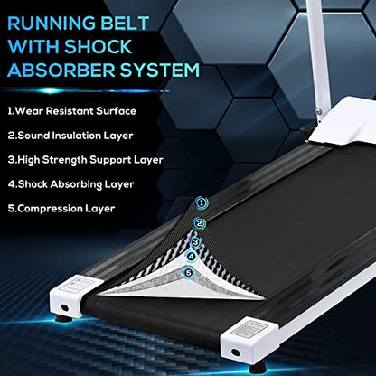 - HOMCOM 1.25HP Motorised Electric Treadmill | 10km/h Folding Running Machine | Gym Fitness Exercise with LCD Monitor -