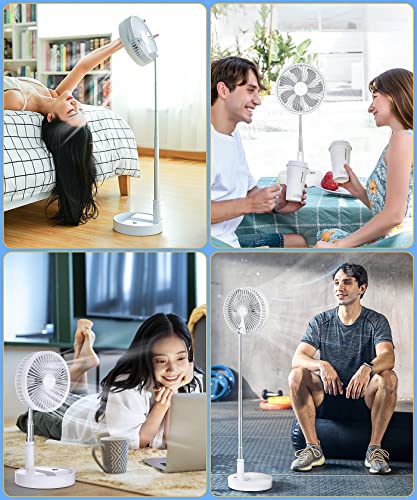 - LBSTP Portable Standing Fan with Remote Control | 7.8 Inch Foldable Pedestal Fans | 7200mAh Rechargeable Battery | USB Powered Floor Fan -