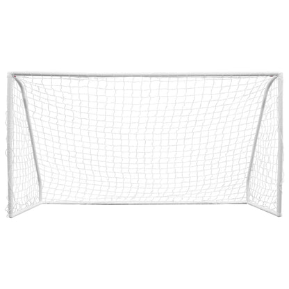 Charles Bentley Kids Junior 8ftx4ft Plastic Portable White Football Goal Inc. Net