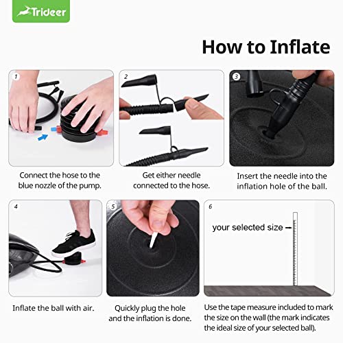 - Trideer Exercise Ball & Yoga Ball | 6 Sizes | Pregnancy Ball for Maternity -