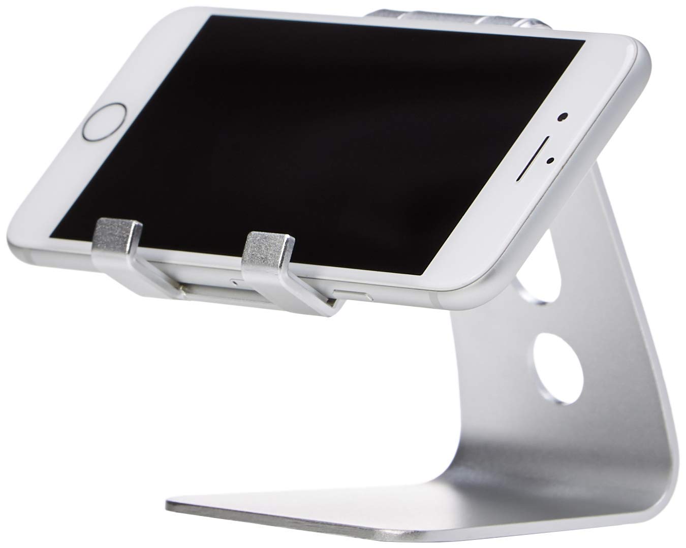 Amazon Basics Adjustable Cell Phone Stand for iPhone and Android , Silver