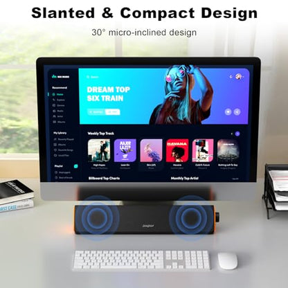 - SOULION R50 PC Speakers | Bluetooth & 3.5 mm Computer Speakers USB Powered -