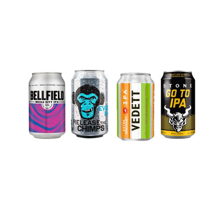 12 Craft IPA Beer Gift Set Mixed Case of IPA Beers with Branded Glass - Premium Selection, Gifts For Him, For Her, Christmas, Father's Day, Birthday's