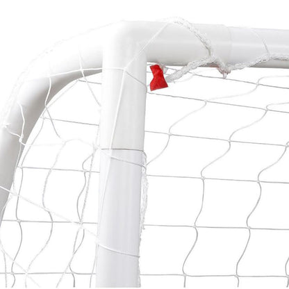 Charles Bentley Kids Junior 8ftx4ft Plastic Portable White Football Goal Inc. Net