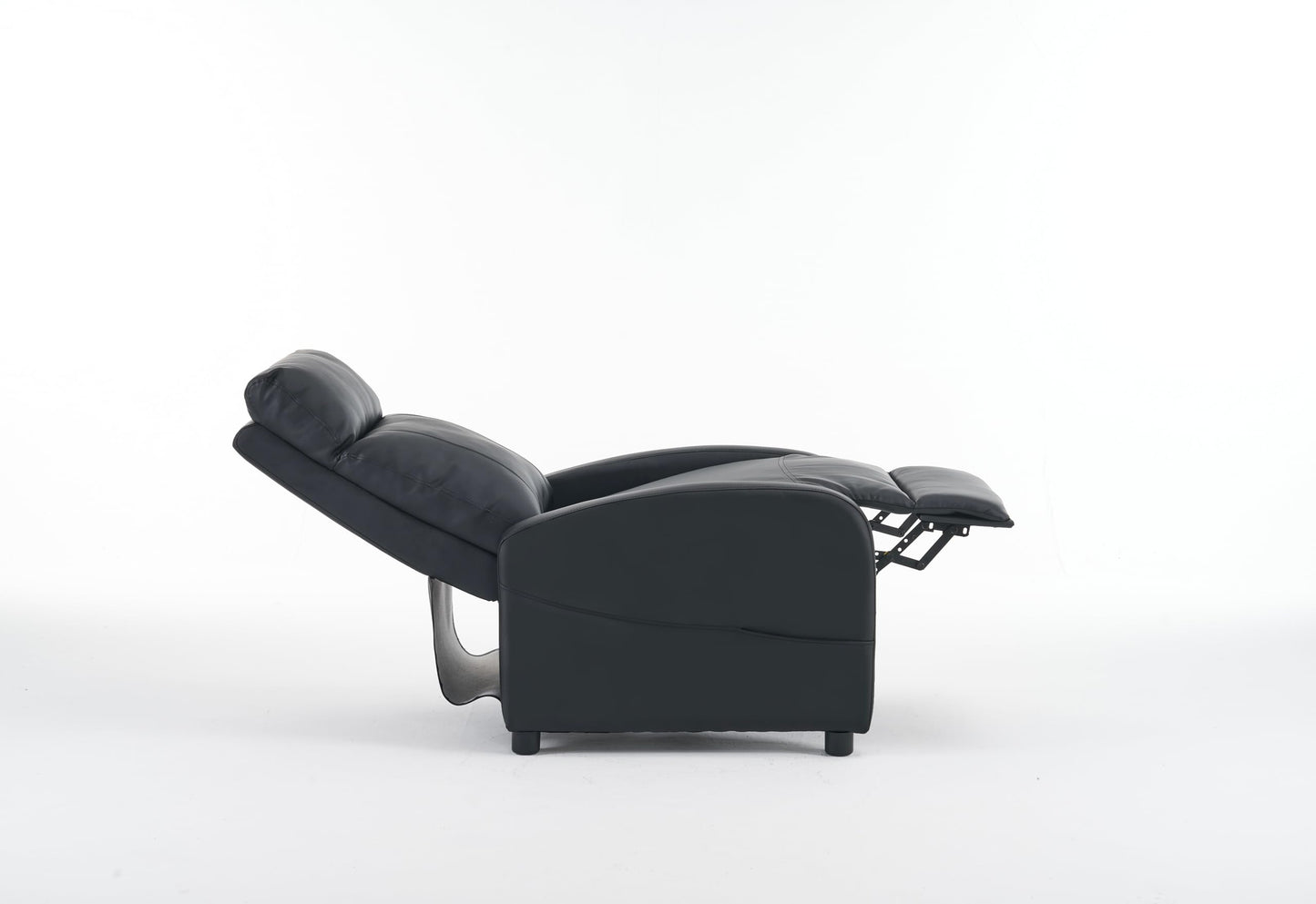 - Requena Recliner Armchair | PU Leather | Sofa Lounge With Leg Rest and Reclining Functions | Black -