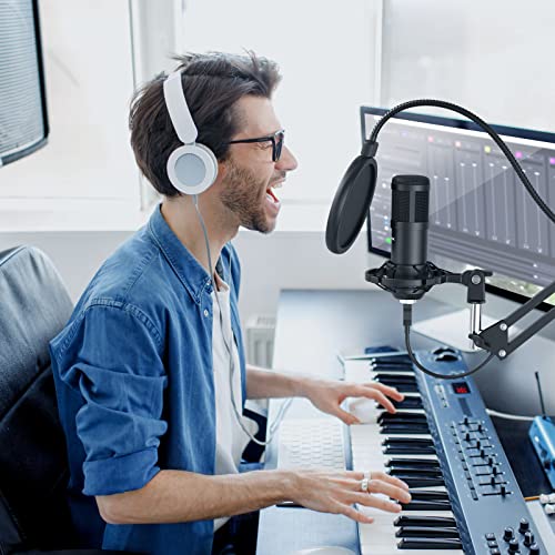 - SUDOTACK USB Streaming Podcast PC Microphone | Professional 192KHZ/24Bit Studio Cardioid Condenser Mic Kit -