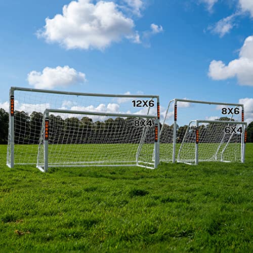 - Football Flick Urban Goal | 8x4 Football Goal | White | 8x4  -