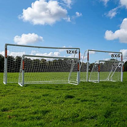 - Football Flick Urban Goal | 8x4 Football Goal | White | 8x4  -
