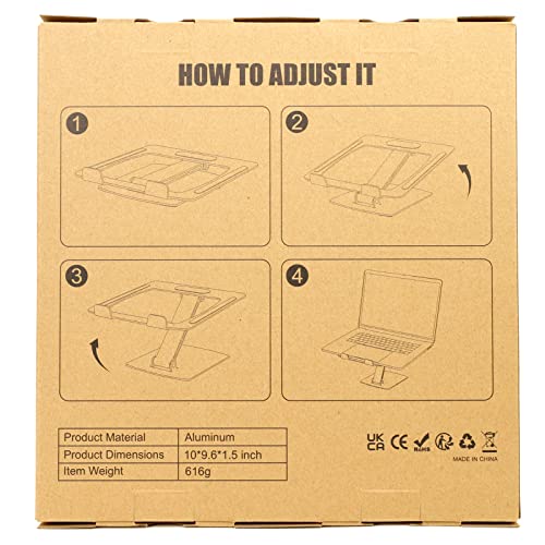 - Glangeh Laptop Stand | Adjustable Height, Ergonomic Portable Laptop Riser Holder -