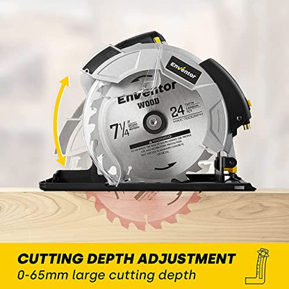 - Enventor Circular Saw | 1200W 5800RPM Pure Copper Motor Electric Circular Saws -