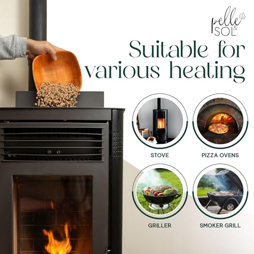 - Pelle & Sol 15kg Wood Pellets | Premium Fuel for Pizza Ovens & Grills | Bagged for Easy Storage & Handling -