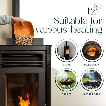 - Pelle & Sol 15kg Wood Pellets | Premium Fuel for Pizza Ovens & Grills | Bagged for Easy Storage & Handling -