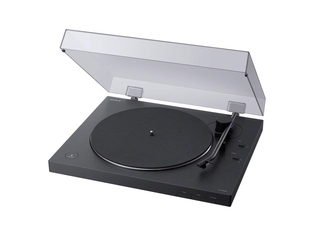 - Sony PS-LX310BT Bluetooth Turntable with built-in Phono Pre-Amp | 2 speeds and 3 gain modes | Black -