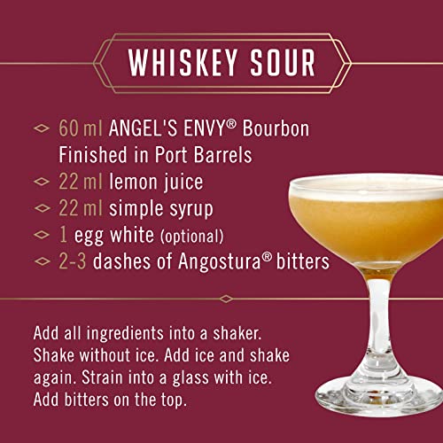 ANGEL’S ENVY Kentucky Straight Bourbon Whiskey Finished In Port Wine Barrels, Notes Of Vanilla And Toasted Nuts, 43.3% ABV, 700ml / 70cl