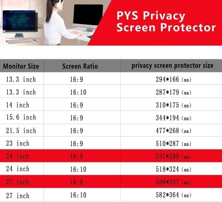 - PYS Removable Computer Privacy Screen Filter | Compatible with 24 inch iMac Monitor -
