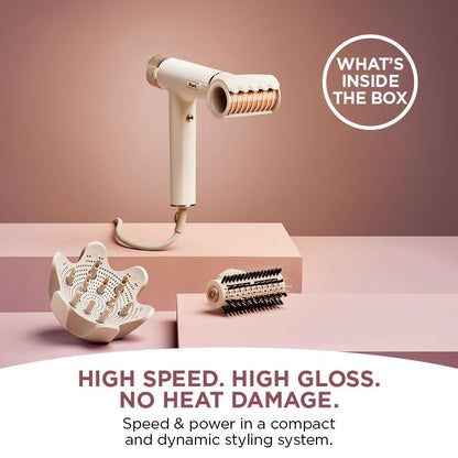 - Shark SpeedStyle Hair Dryer & RapidGloss Finisher | For Curly & Coily Hair | 3 Stylers, Ultra Fast Drying -