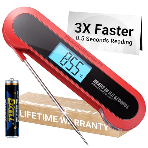 - ThermoMaven Meat Thermometer | Digital | 3X Faster 0.5s Instant Read | Food Cooking Thermometer -