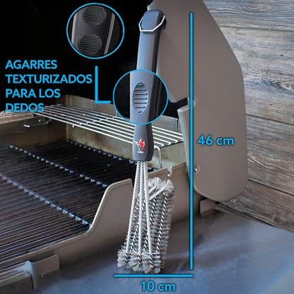 - Kona 360° Clean Grill Brush  | 18" Best BBQ Grill Brush | Stainless Steel 3-In-1 Grill Cleaner -
