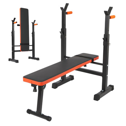 - Panana Weight Bench with Adjustable Barbell Height | Heavy Duty Lift Bench with Dip Station -
