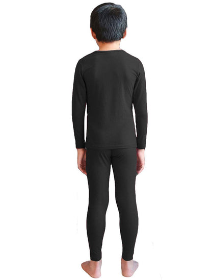 - LANBAOSI Kids Ski Thermal Underwear Set | Children Boys Fleece Base Layer & Long Johns Bottoms -
