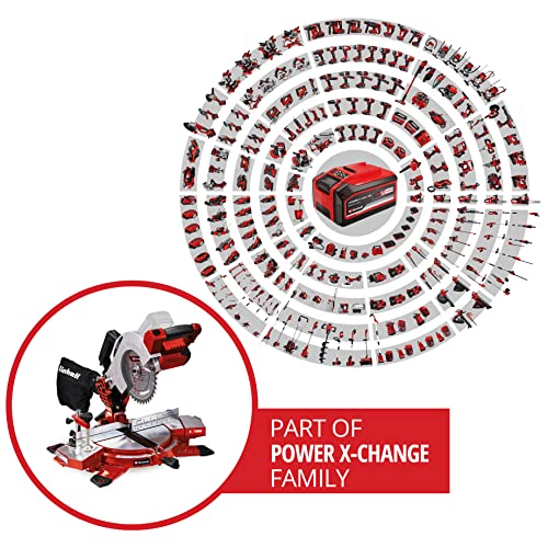 - Einhell Power X-Change 18V Mitre Saw | 3000 RPM Circular Saw With Work Table | LED | Dust Collection | 45° Mitre, +/-47° Bevel | TE-MS 18/210 Li Solo | (Battery Not Included) -