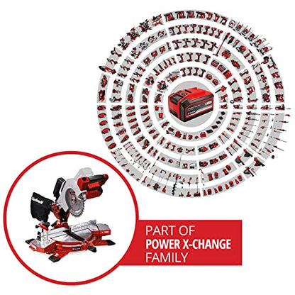 - Einhell Power X-Change 18V Mitre Saw | 3000 RPM Circular Saw With Work Table | LED | Dust Collection | 45° Mitre, +/-47° Bevel | TE-MS 18/210 Li Solo | (Battery Not Included) -