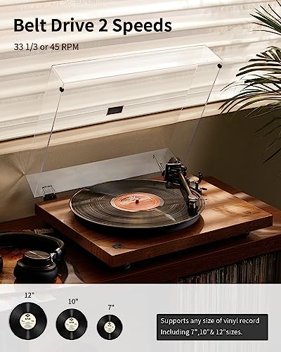 - Record Player Vinyl Player | Upgraded 5.0 Bluetooth Turntable |Home Audio Record Player -