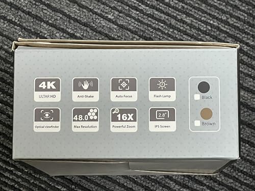 - Digital Camera | Oiadek 4K 48MP Autofocus Vlogging Camera | 32G Memory Card 16X Digital Zoom | 2.8 Inch Compact Digital Camera with Rotating Dashboard and Viewfinder -