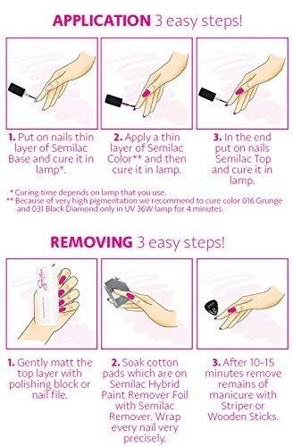 - SEMILAC Love Me Professional Gel Nail Starter Kit | UV Nail Lamp -
