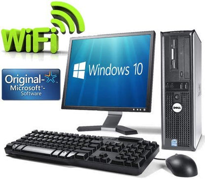 - Dell OptiPlex Dual Core 4GB RAM, 160 GB Hard Drive, Windows 10 Desktop PC Computer