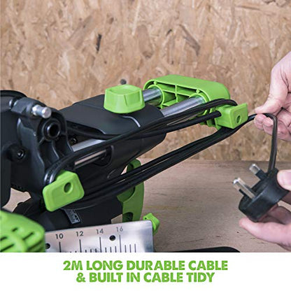 - Evolution Power Tools F210SMS Sliding Mitre Saw | Multi-Material Cutting | 45 Degree Bevel | 50 Degree Mitre | 230 mm Slide | 1200 W | 230 V -