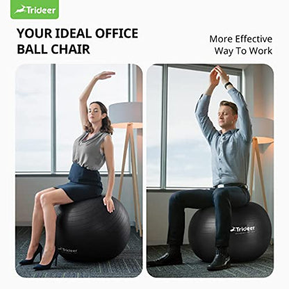 - Trideer Exercise Ball & Yoga Ball | 6 Sizes | Pregnancy Ball for Maternity -