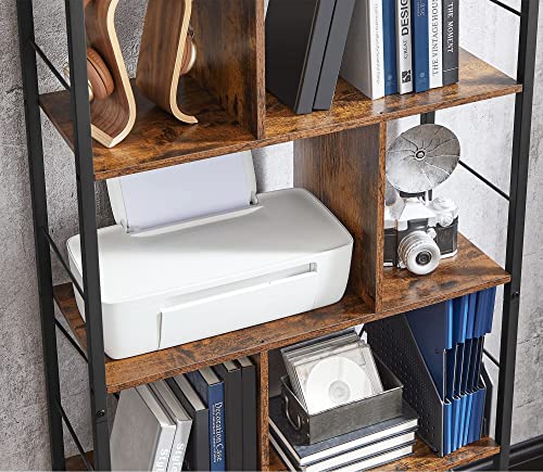 - VASAGLE Storage Unit, Bookcase, 5 Tiers, Open Compartments, Office Living Room -